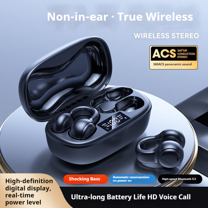 Bone-conduction Bluetooth Headphones Non-in-ear Ear-clipping Design Ultra-long Battery Life