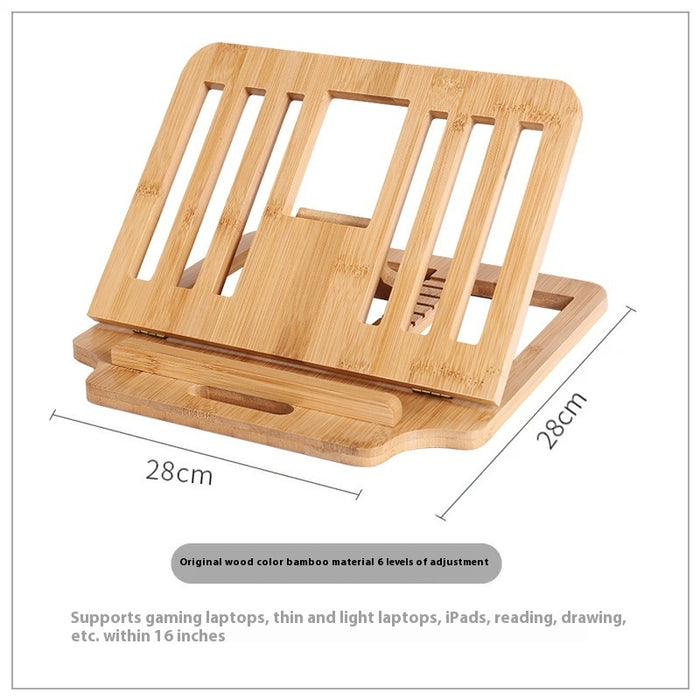 Notebook Stand Bamboo Foldable Portable Cooler Pad