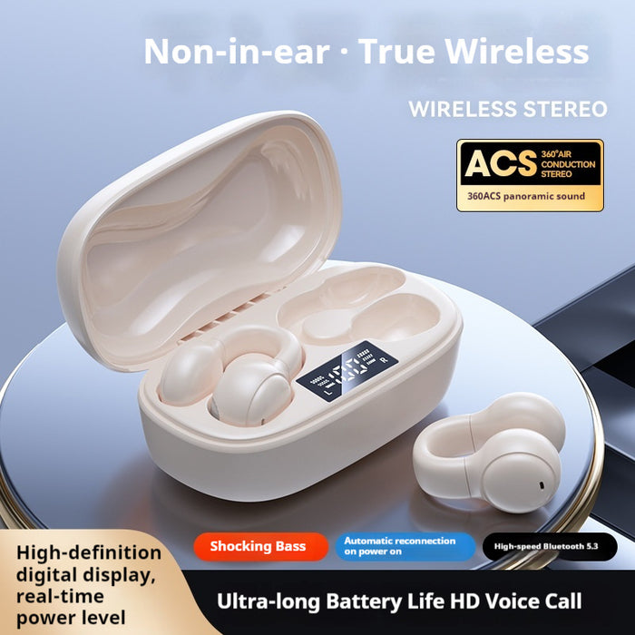 Bone-conduction Bluetooth Headphones Non-in-ear Ear-clipping Design Ultra-long Battery Life