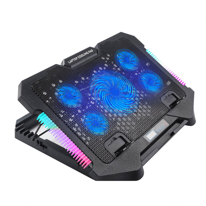 Laptop Cooling Pad, Air-Cooled, Variable-Speed, RGB Backlit Laptop Cooler