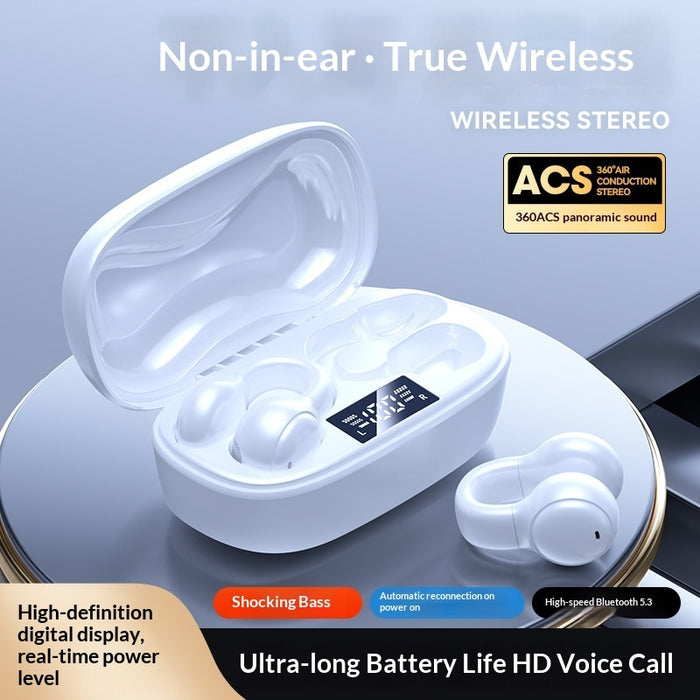Bone-conduction Bluetooth Headphones Non-in-ear Ear-clipping Design Ultra-long Battery Life