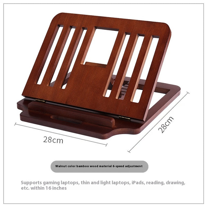 Notebook Stand Bamboo Foldable Portable Cooler Pad