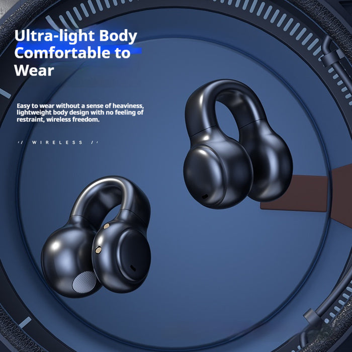 Bone-conduction Bluetooth Headphones Non-in-ear Ear-clipping Design Ultra-long Battery Life